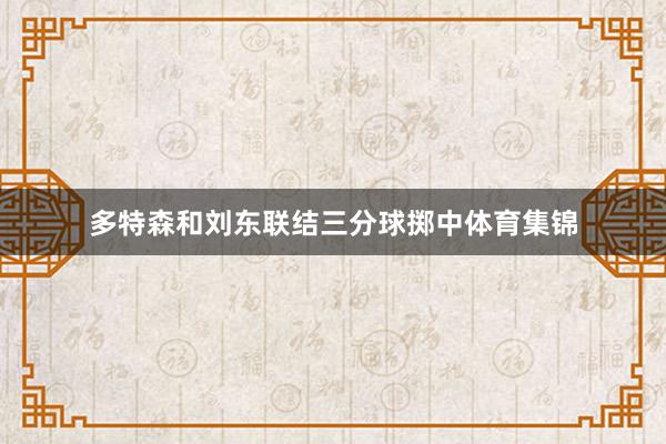 多特森和刘东联结三分球掷中体育集锦